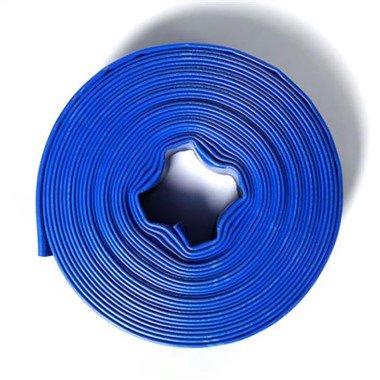 Tuyau de décharge plat en PVC bleu