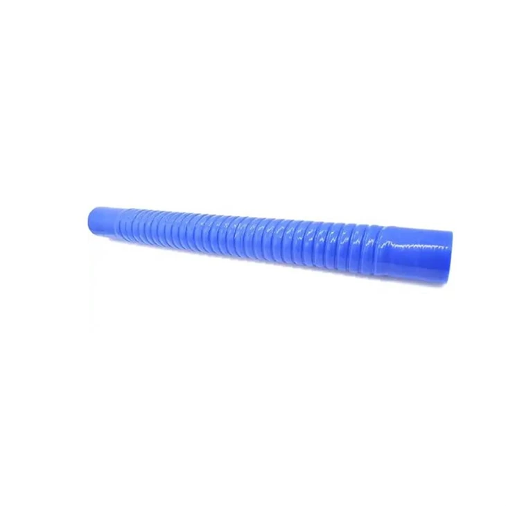 Tuyau ondulé bleu en silicone